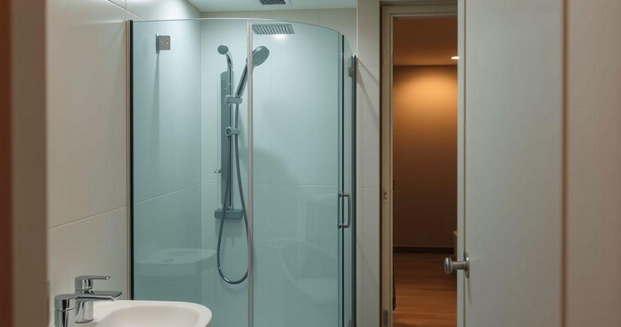 Box para banheiro pequeno de apartamento que otimiza espaço e estilo